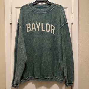 Corded Crew Green Baylor Women's Sweater